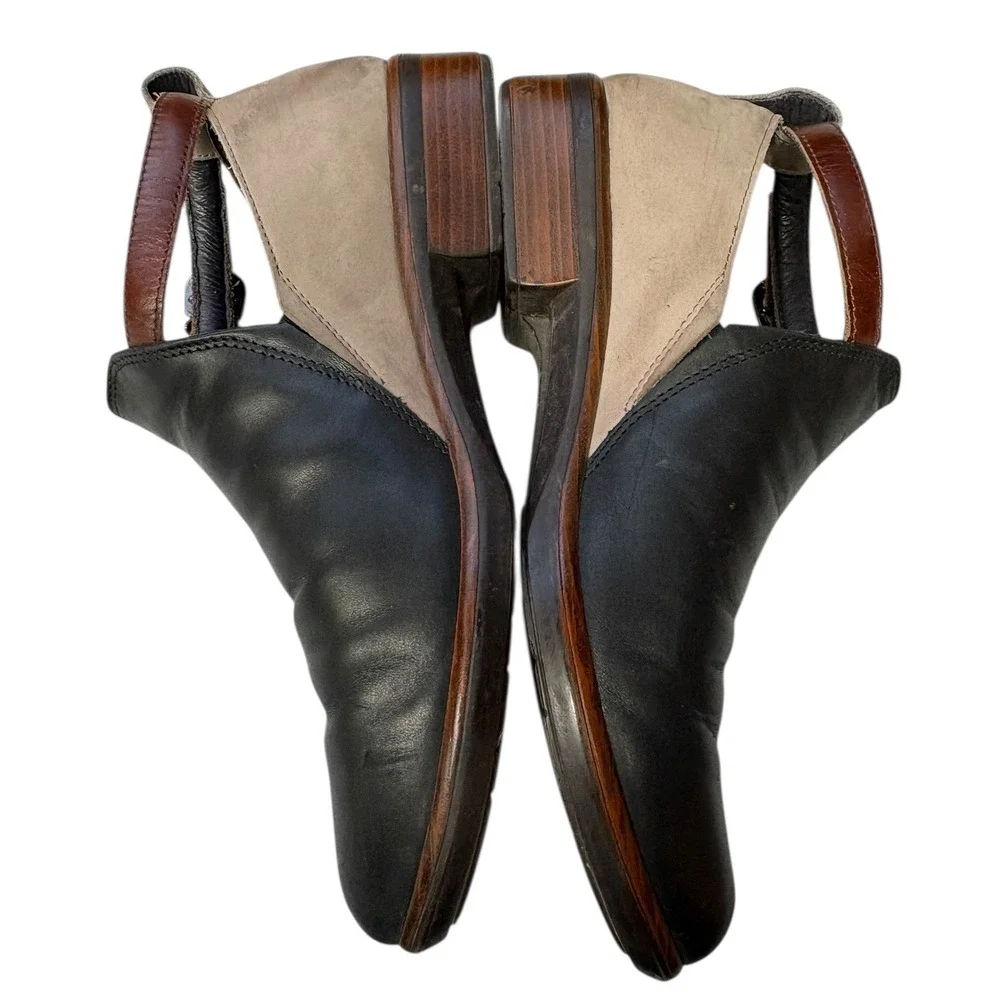 Naot Kamsin Women's Two Tone Leather Ankle Strap‎ Cutout Booties Size 38